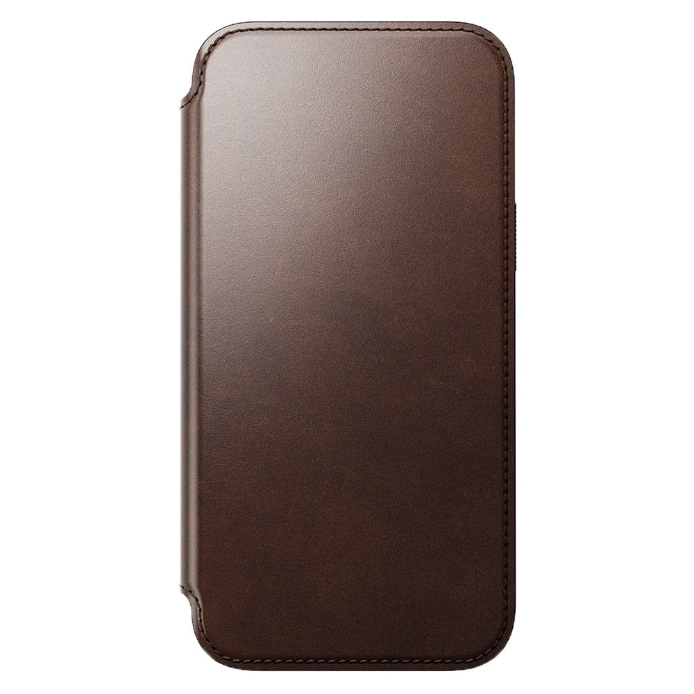 iPhone 15 Pro Max Nomad Modern Horween Leather Folio Case - MagSafe Kompatibel - Brun