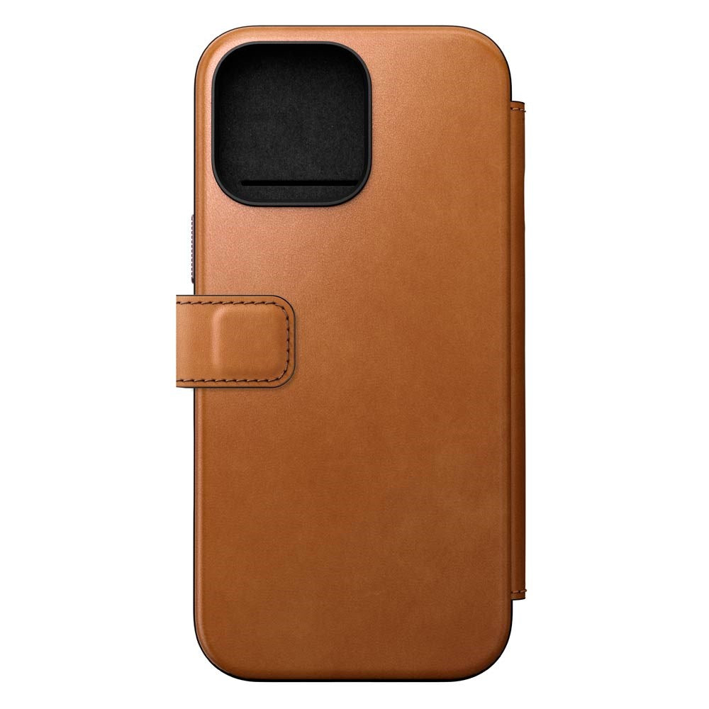 iPhone 16 Pro Max Nomad Modern Leather Folio Case - MagSafe Kompatibel - Tan