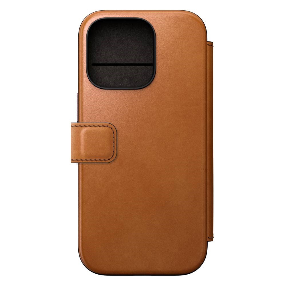 iPhone 16 Pro Nomad Modern Leather Folio Case - MagSafe Kompatibel - Tan