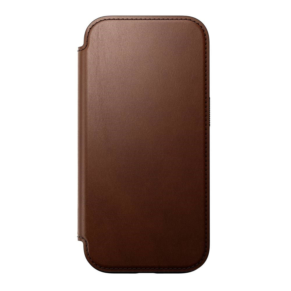 iPhone 16 Pro Nomad Modern Leather Folio Case - MagSafe Kompatibel - Brun