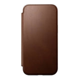 iPhone 16 Plus Nomad Modern Leather Folio Case - MagSafe Kompatibel - Brun