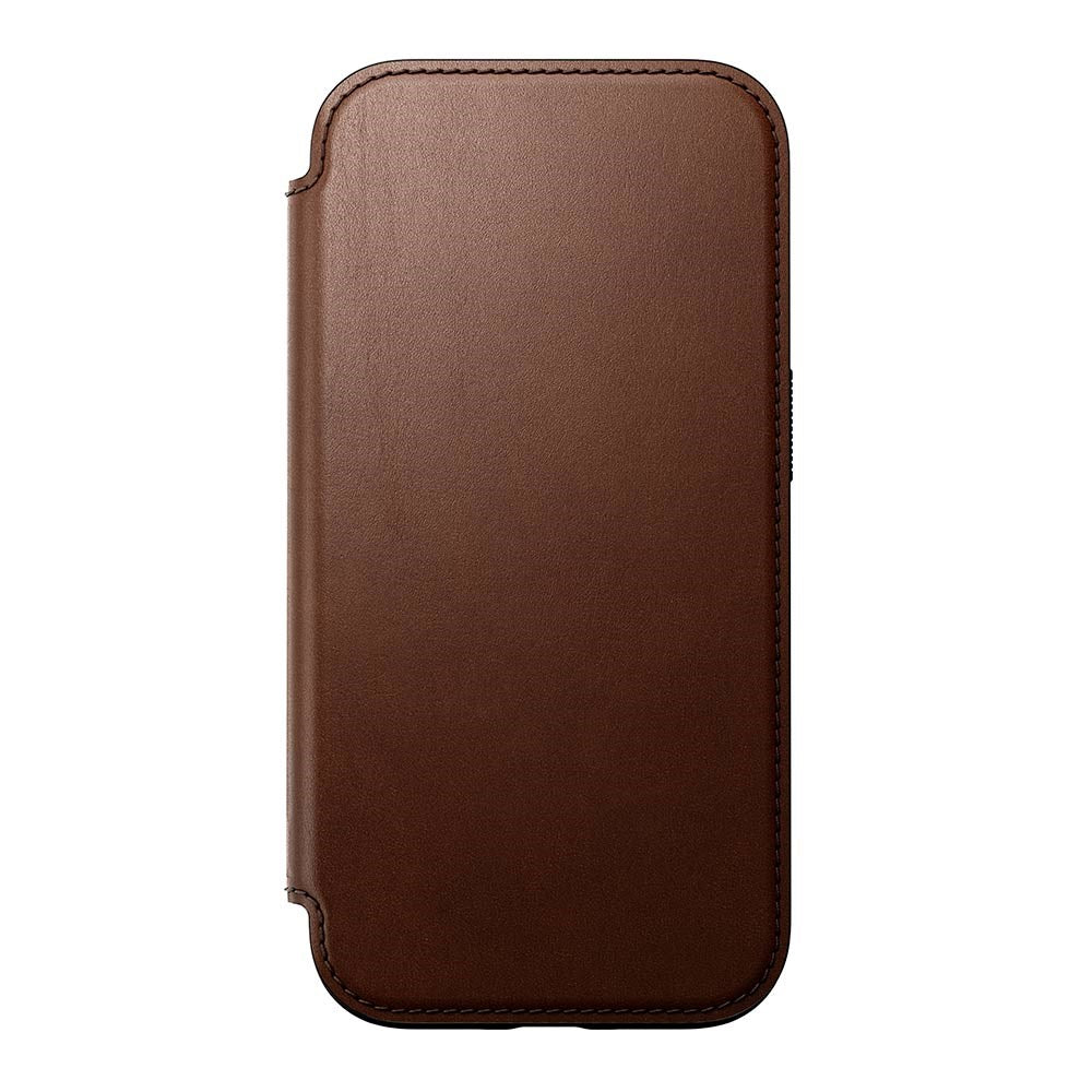 iPhone 16 Nomad Modern Leather Folio Case - MagSafe Kompatibel - Brun