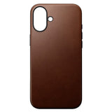 iPhone 16 Plus Nomad Modern Leather Case - MagSafe Kompatibel - Brun