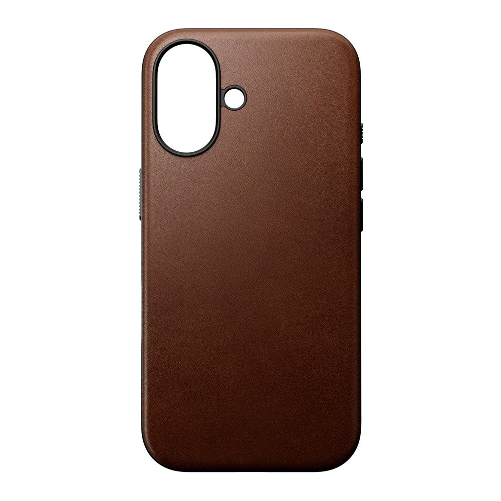 iPhone 16 Nomad Modern Leather Case - MagSafe Kompatibel - Brun