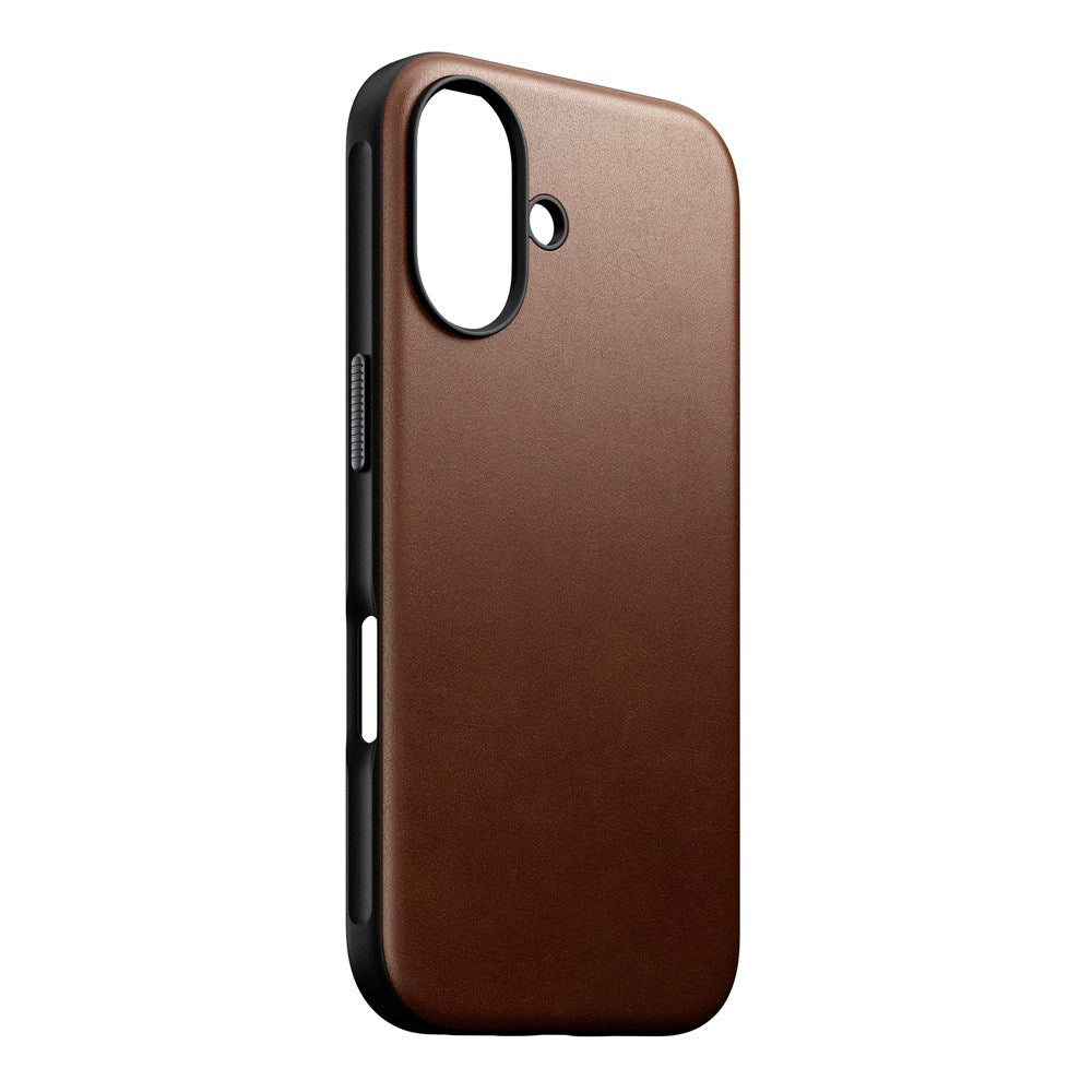 iPhone 16 Nomad Modern Leather Case - MagSafe Kompatibel - Brun