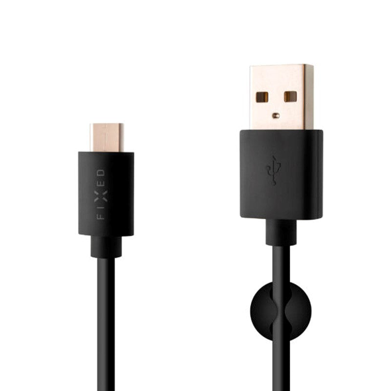 Fixed - USB-A til USB-C Kabel - 1m - Sort