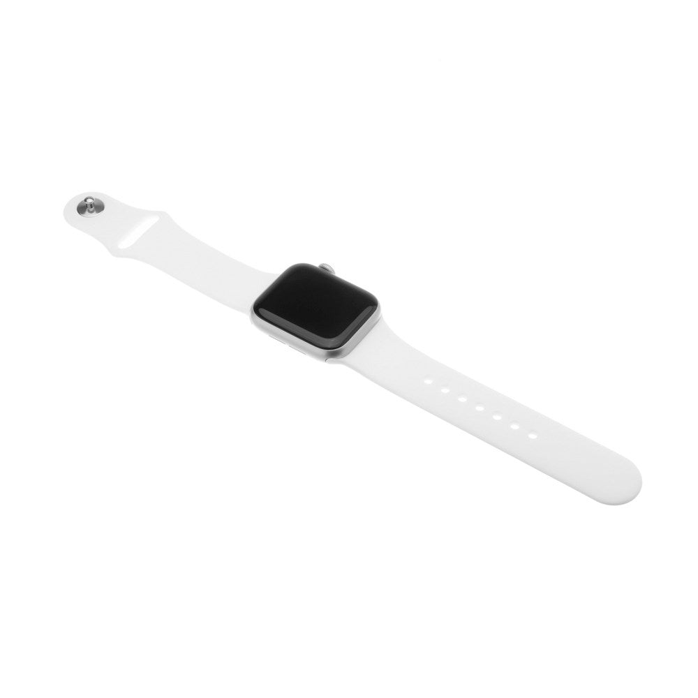 Apple Watch (42/44/SE/45/46/49mm) Fixed Silikone Rem Sæt - 2 Længder - Hvid