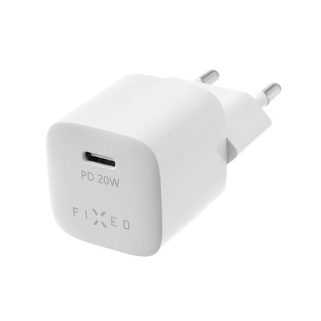 Fixed Mini Vægoplader PD 20W med 1 x USB-C - Hvid