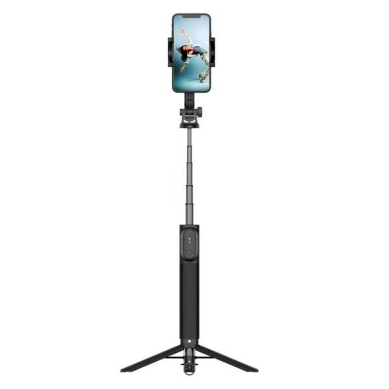 Fixed Snap XL Selfiestang til Smartphone / Action Kamera m. Tripod-Funktion & Bluetooth Knapudløser - Sort