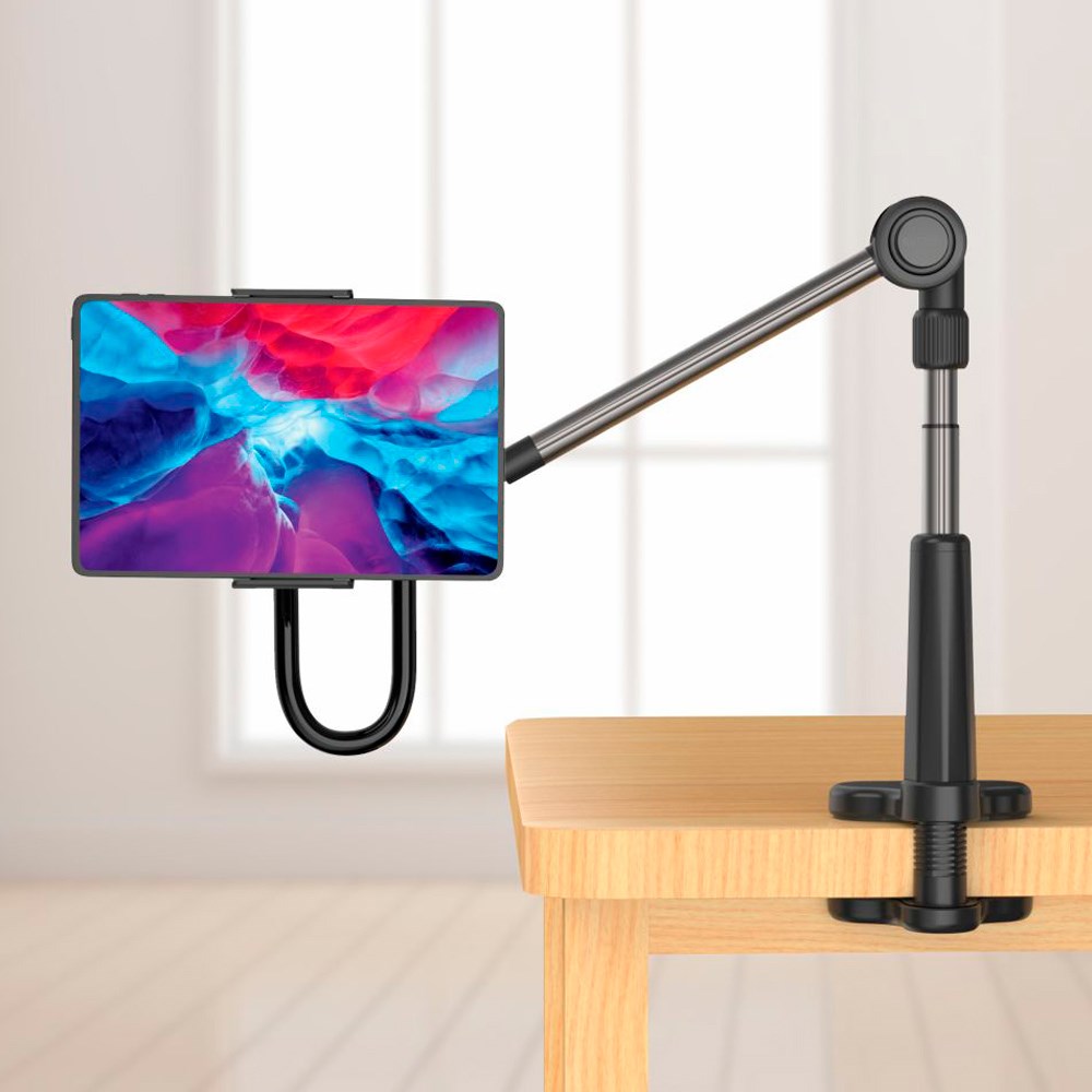 Fixed Relax Tabletholder til Bord - Max Tablet: 125-215mm - Sort / Sølv