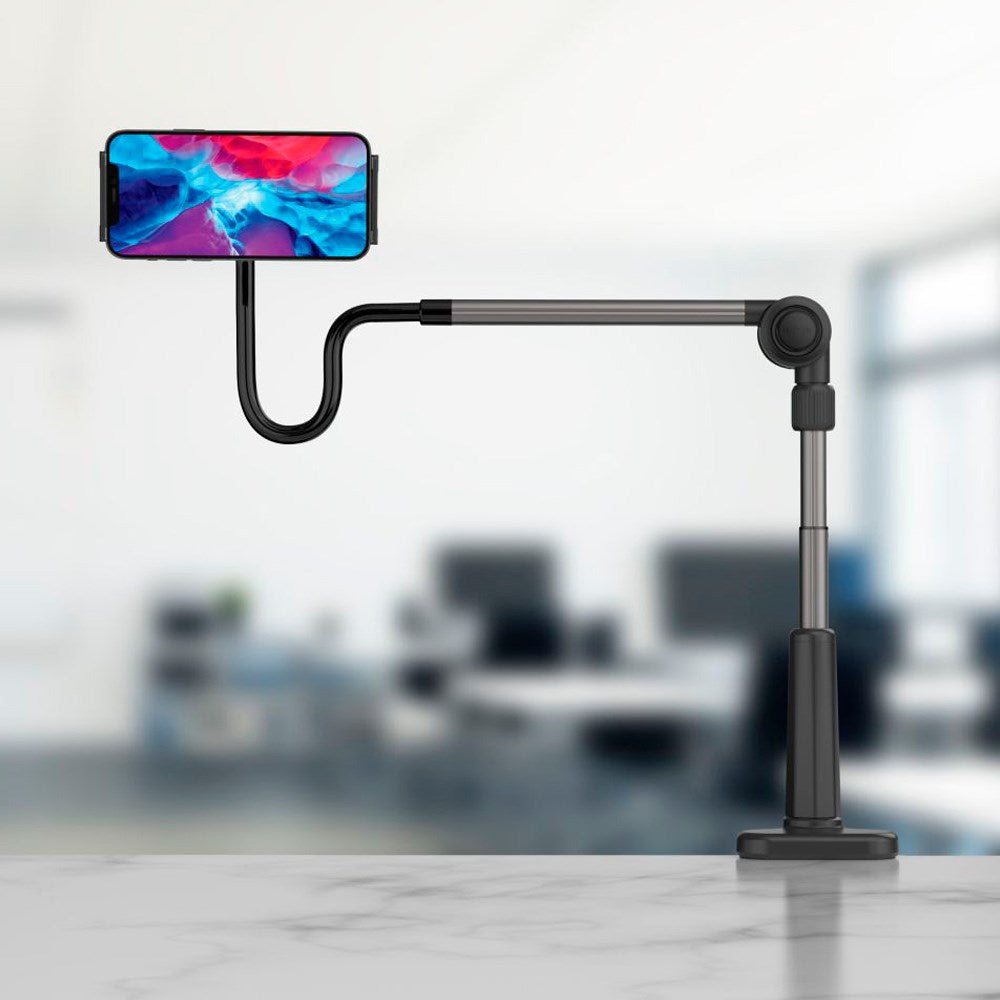 Fixed Relax Tabletholder til Bord - Max Tablet: 125-215mm - Sort / Sølv