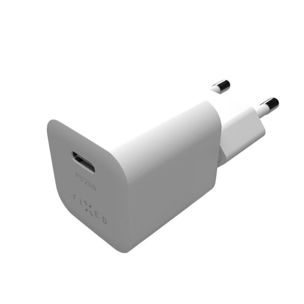 Fixed 25W USB-C PD Hurtig Vægoplader - Hvid