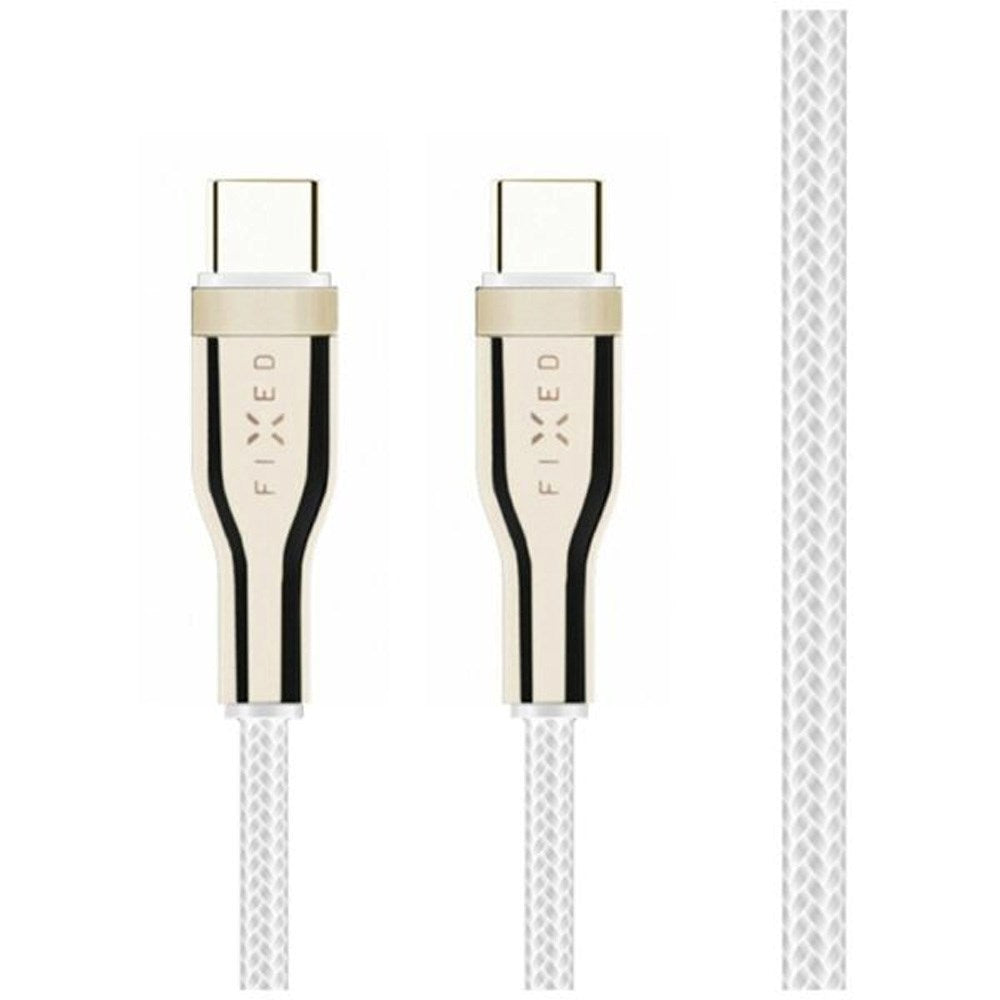 Fixed Metal USB-C til USB-C PD Kabel 100W 50cm - Hvid