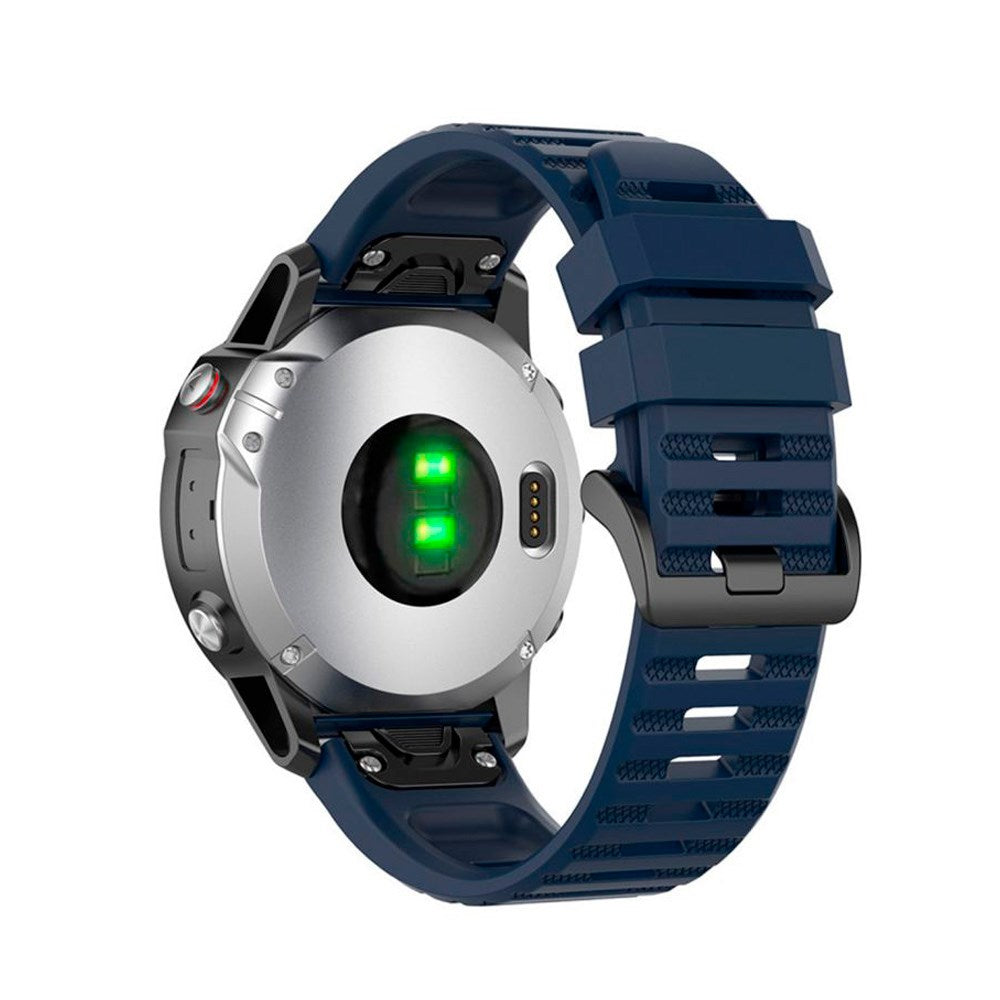 Fixed Universal QuickFit Garmin 22mm Silikone Rem - Mørkeblå