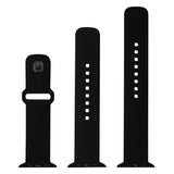 Apple Watch (42/44/SE/45/46/49mm) Fixed Sporty Silikone Rem Sæt - 2 Længder - Sort