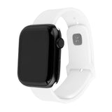 Apple Watch (42/44/SE/45/46/49mm) Fixed Sporty Silikone Rem Sæt - 2 Længder - Hvid