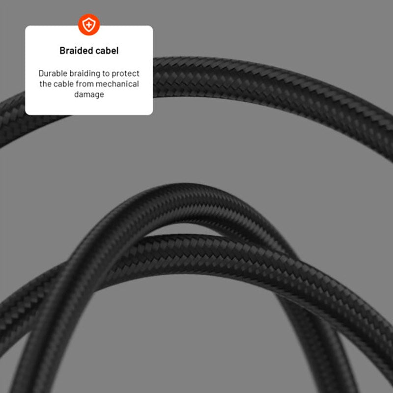 Fixed Display LED USB-C til USB-C PD Kabel 100W - 1.2m - Sort