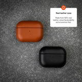 Fixed AirPods (3. gen.) Læder Case - Sort