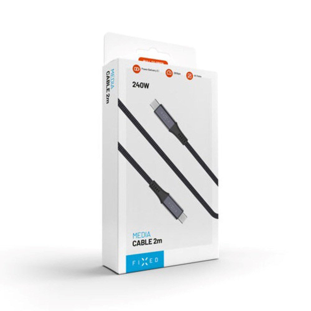 Fixed Armor USB-C til USB-C PD Kabel 240W 2m - Grå