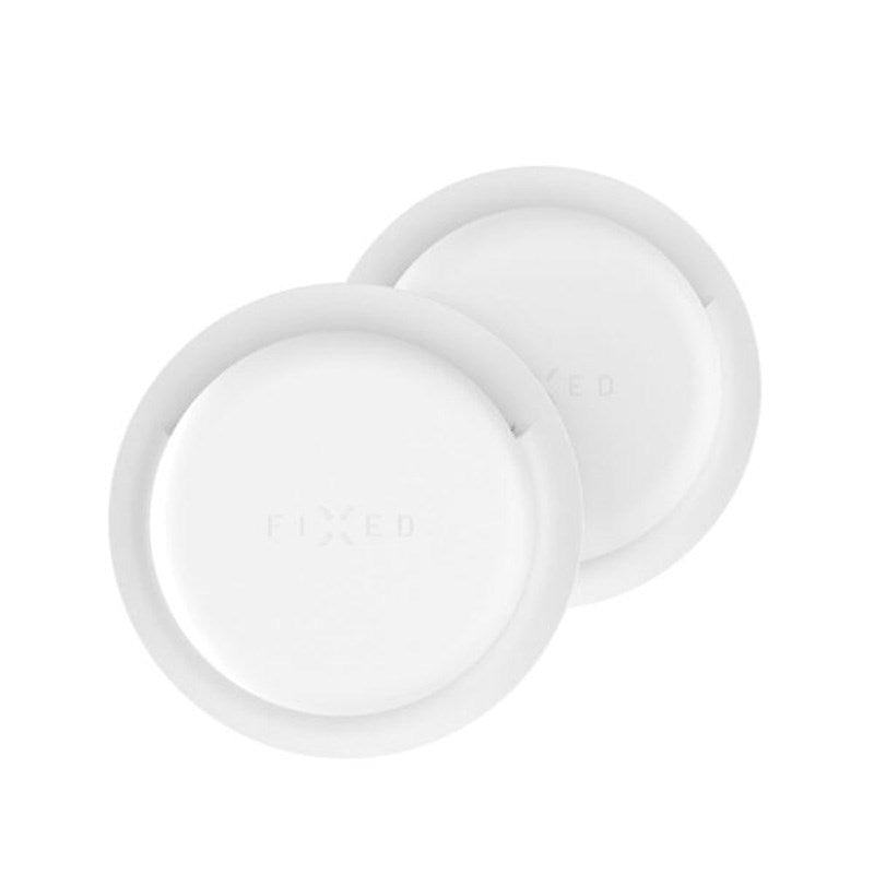 Fixed - Silikone Sticker Cover - Apple AirTag 1. & 2. Gen. - 2 stk - Hvid