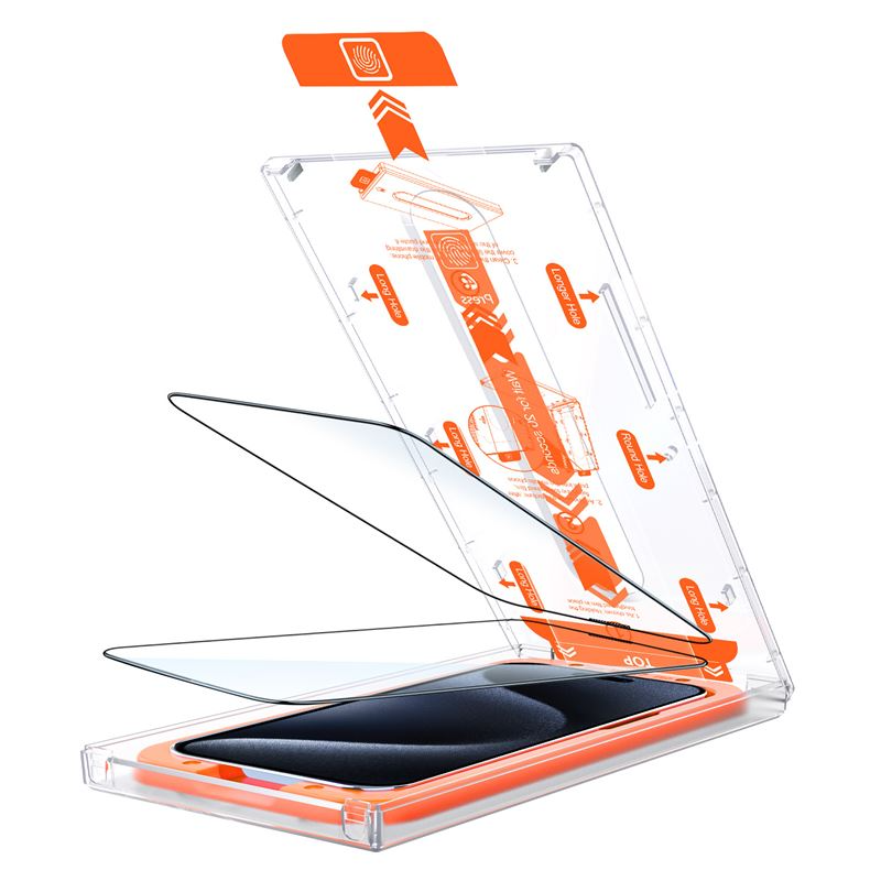 iPhone 15 Pro Mobile Origin 2 stk. Orange Screen Guard - Gennemsigtig