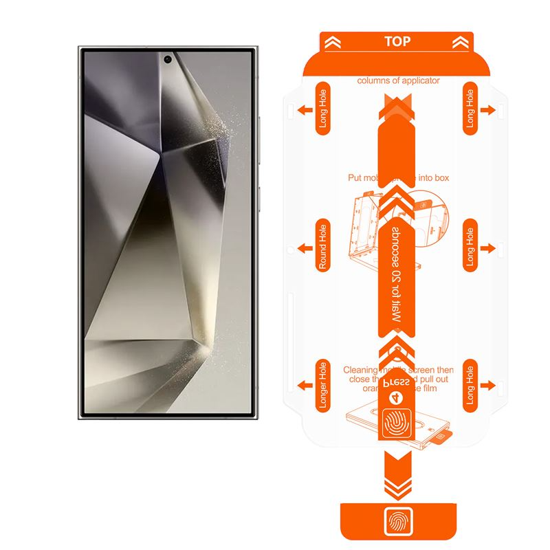 Samsung Galaxy S24+ (Plus) Mobile Origin 2 stk. Orange Screen Guard - Gennemsigtig