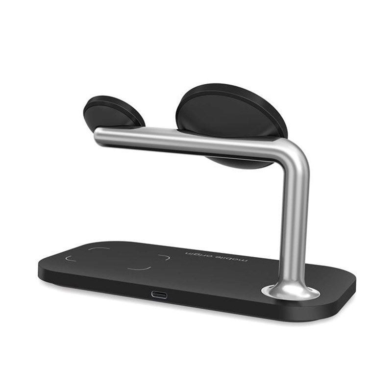 Mobile Origin 3-i-1 Trådløs Ladestation - MagSafe Kompatibel - Sort
