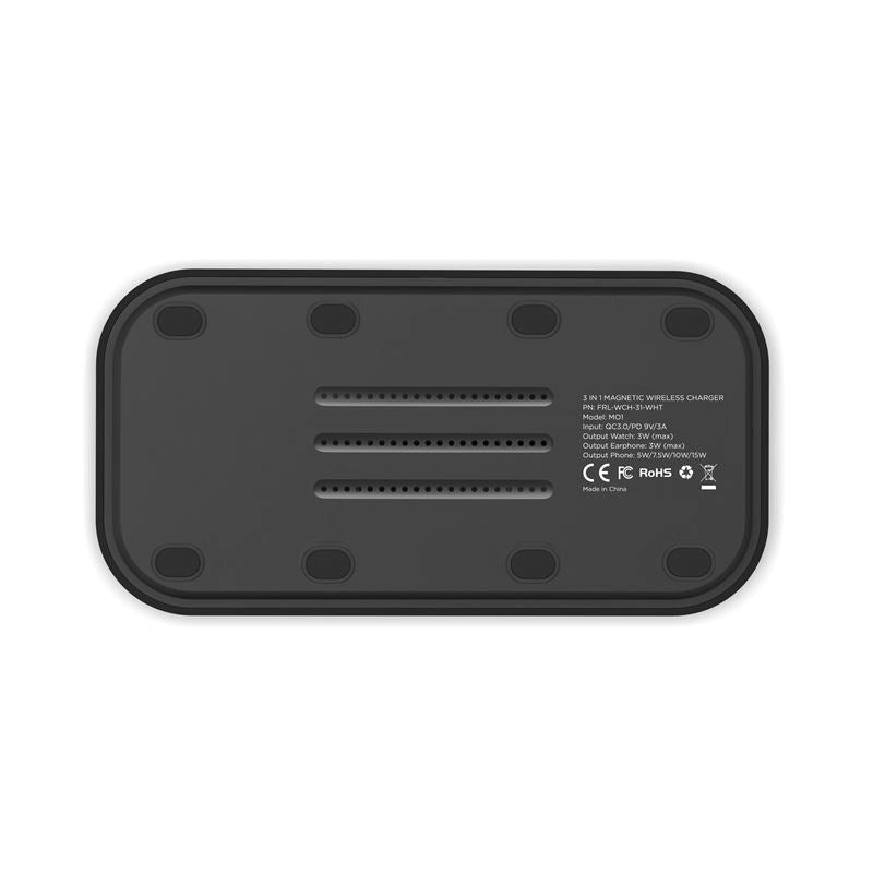 Mobile Origin 3-i-1 Trådløs Ladestation - MagSafe Kompatibel - Sort