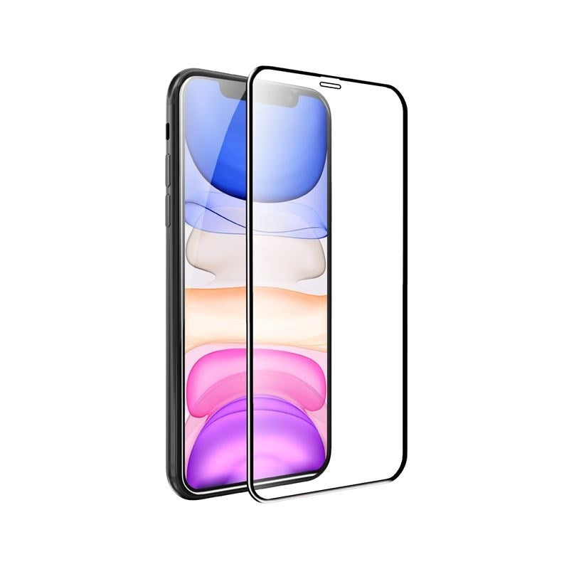 iPhone 11 / XR Mobile Origin EasyGlass Beskyttelsesglas - Gennemsigtig / Sort Kant