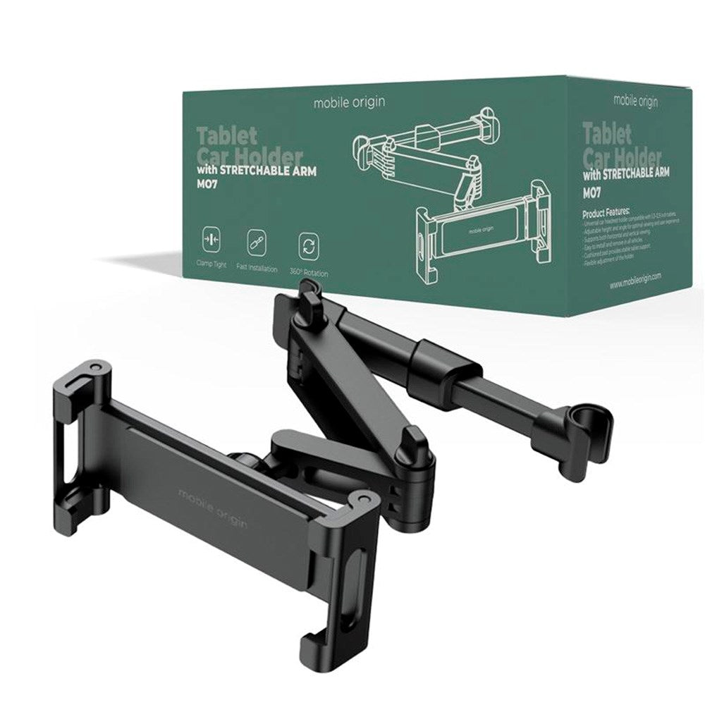 Mobile Origin - MO7 Justerbar Tabletholder til Bil - Sort