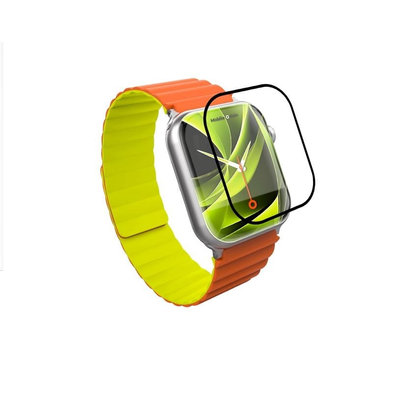 Mobile Origin Apple Watch 11 / 10 (42mm) Hybrid Skærmbeskyttelse - Gennemsigtig / Sort Kant