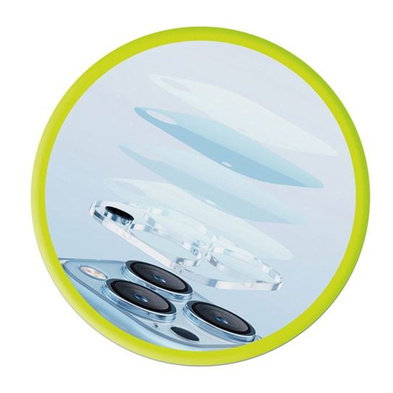 Mobile Origin iPhone 17 Pro - Kameralinseglas - Gennemsigtig / Sort Kant