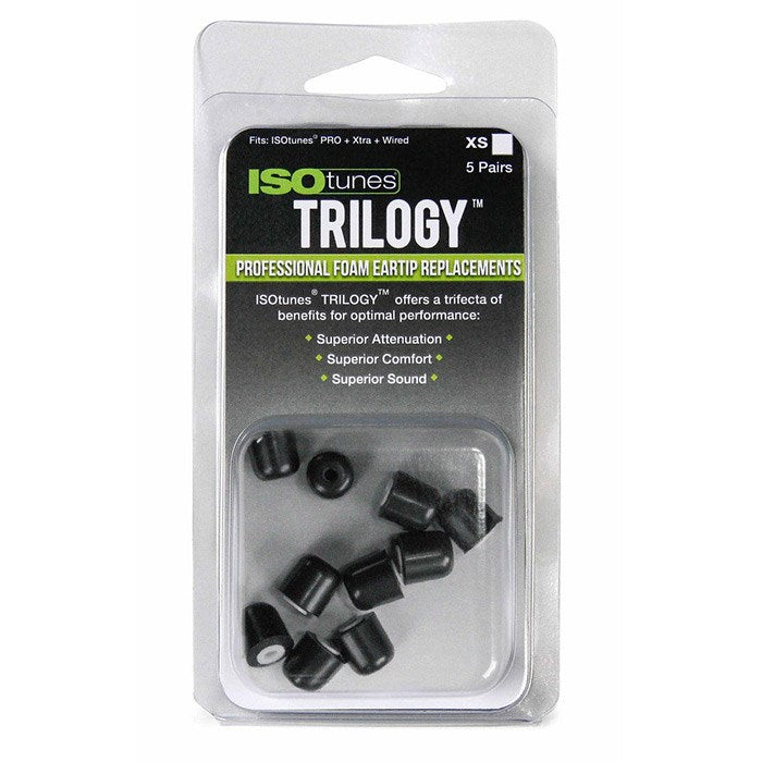 ISOtunes Ørepropper Extra Small til ISOtunes In-Ear Headset - 5 Par - Sort