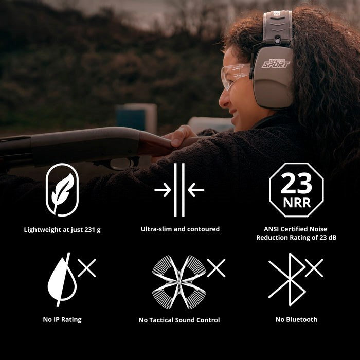 ISOtunes Sport Høreværn Slim Passiv - EN352 - Sort