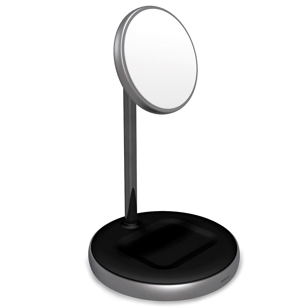 Epico Magnetisk Duo Trådløs Oplader 15W m. 18W QC Vægoplader - MagSafe Kompatibel - Space Grey