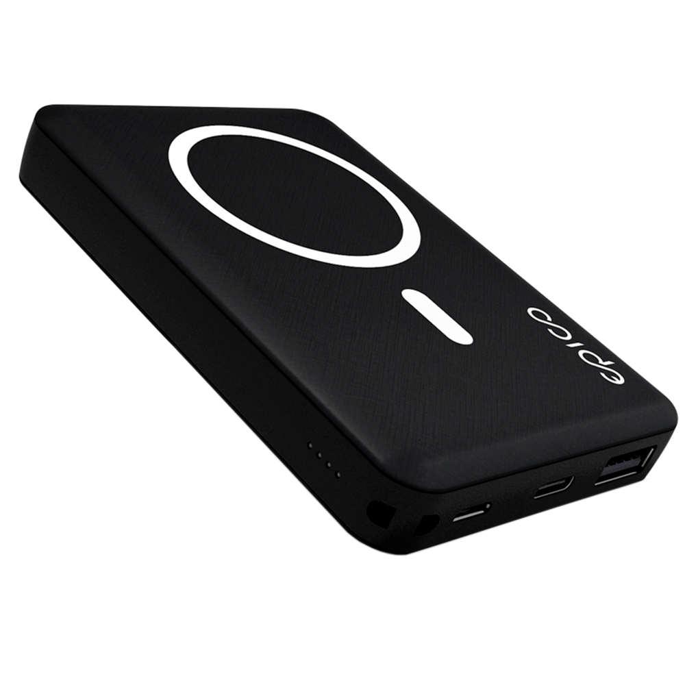 Epico 10W Trådløs Powerbank 5.000 mAh m. USB-C Kabel - MagSafe Kompatibel - Sort