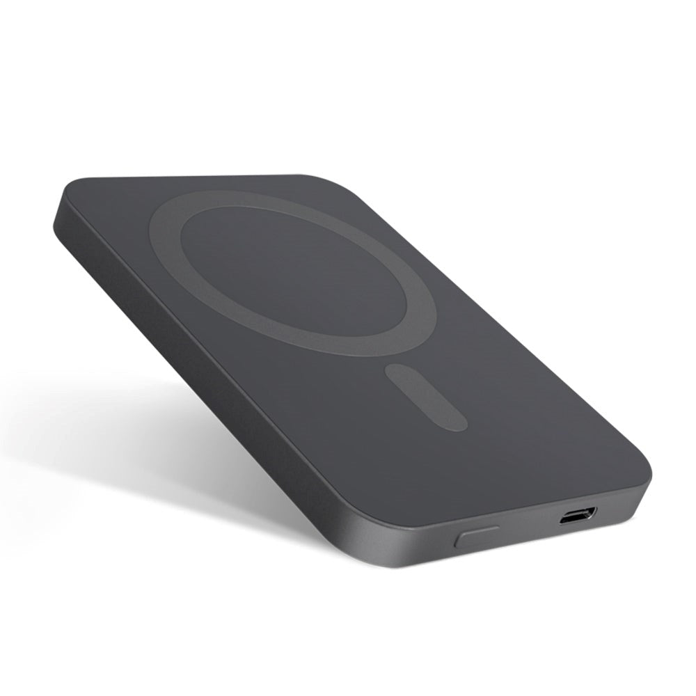 Epico 20W Aluminium Trådløs Powerbank 5.000 mAh m. USB-C Kabel - MagSafe Kompatibel - Space Grey