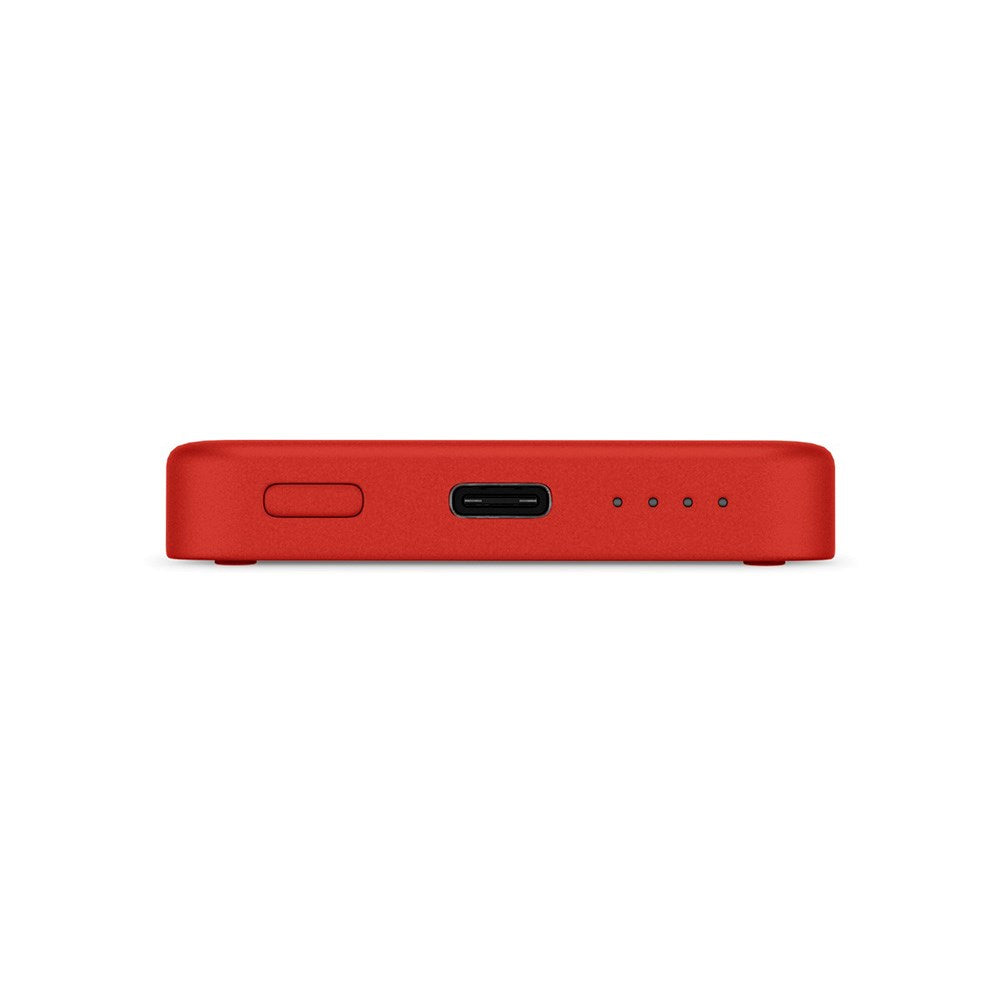 Epico 15W Trådløs Powerbank 4.200 mAh m. USB-C & Lightning Kabel - MagSafe Kompatibel - Rød