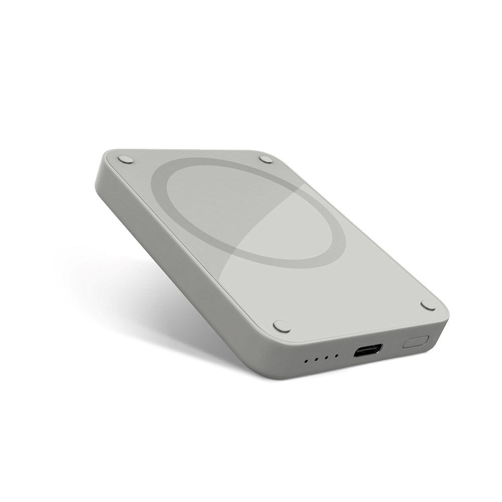 Epico 15W Trådløs Powerbank 4.200 mAh m. USB-C & Lightning Kabel - MagSafe Kompatibel - Grå