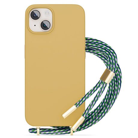 Epico iPhone 14 / 13 Silikone Necklace Mobil Cover - Sand