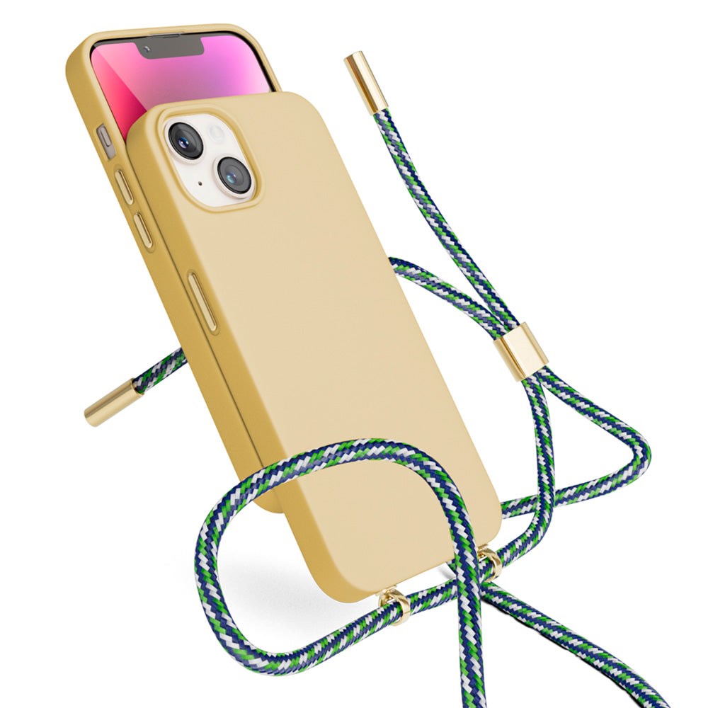 Epico iPhone 14 / 13 Silikone Necklace Mobil Cover - Sand