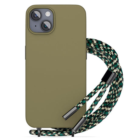 Epico iPhone 14 / 13 Silikone Necklace Mobil Cover - Grøn