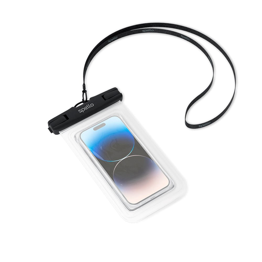 Spello Universal Vandtæt Pouch - Sort / Gennemsigtig (Maks. Mobil: 165 x 85 x 10 mm)