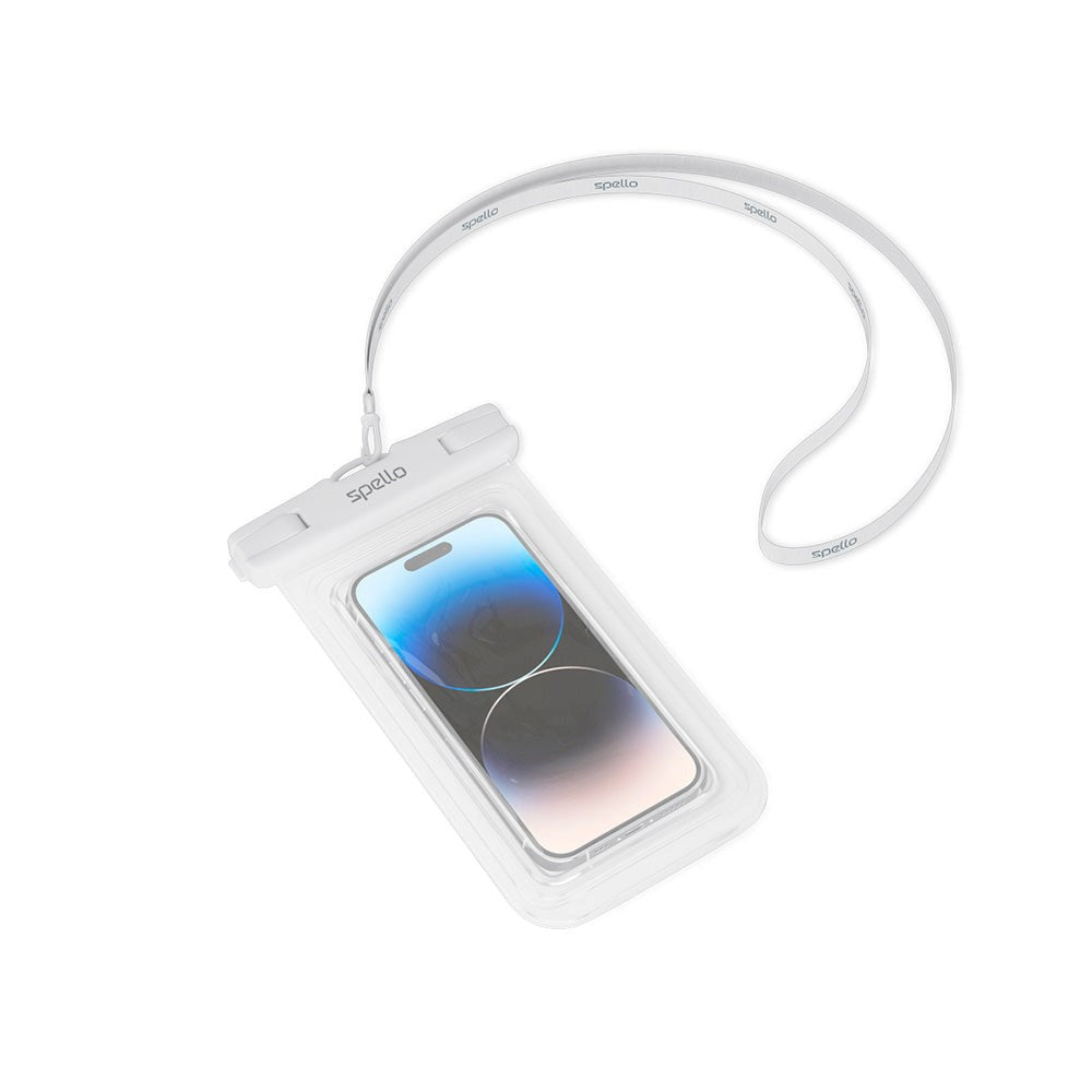 Spello Universal Vandtæt Pouch - Grå / Gennemsigtig (Maks. Mobil: 165 x 85 x 10 mm)