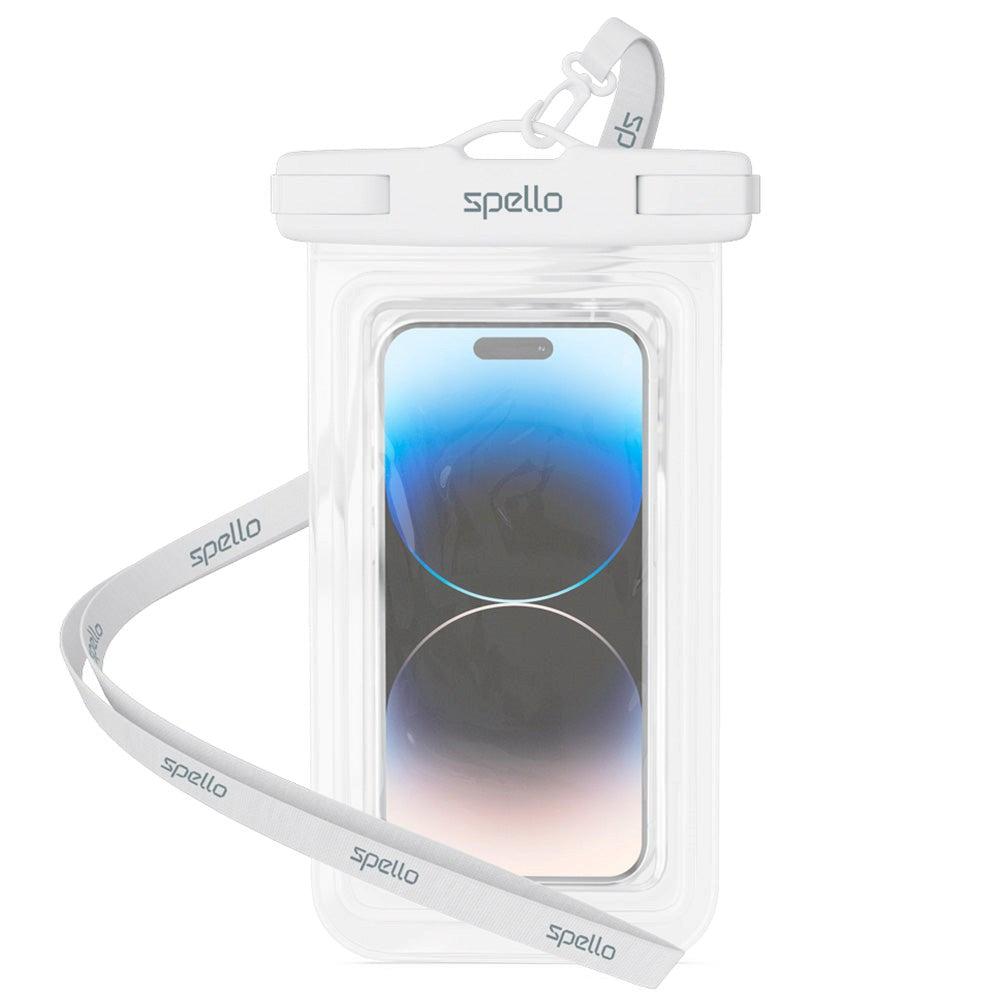 Spello Universal Vandtæt Pouch - Grå / Gennemsigtig (Maks. Mobil: 165 x 85 x 10 mm)