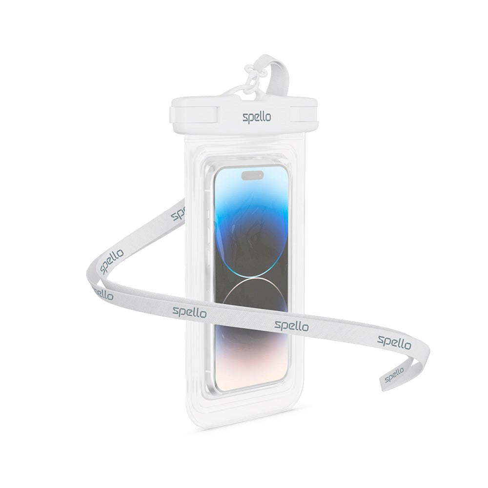 Spello Universal Vandtæt Pouch - Grå / Gennemsigtig (Maks. Mobil: 165 x 85 x 10 mm)