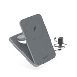 Epico Mag+ Charging Stander - 3-i-1 Trådløs Oplader - MagSafe Kompatibel - Space Grey