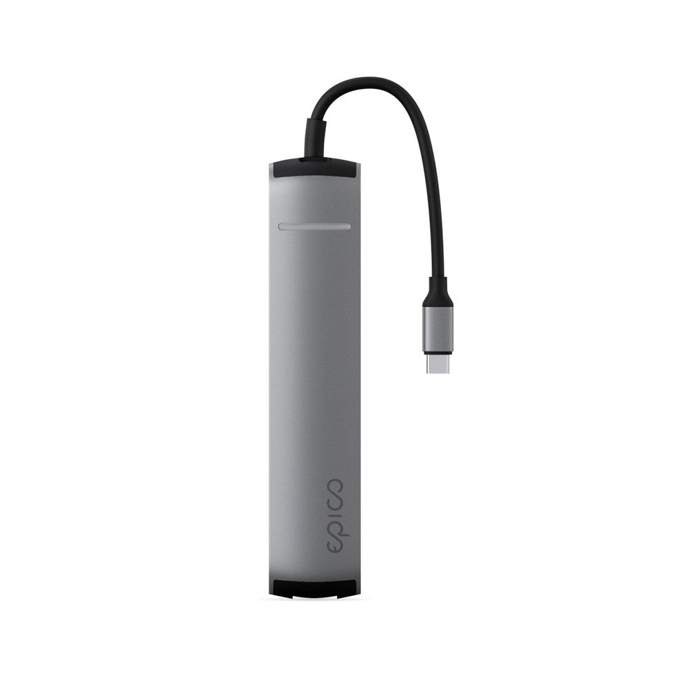 Epico 6-i-1 Slim 8K USB-C Hub - Space Grey