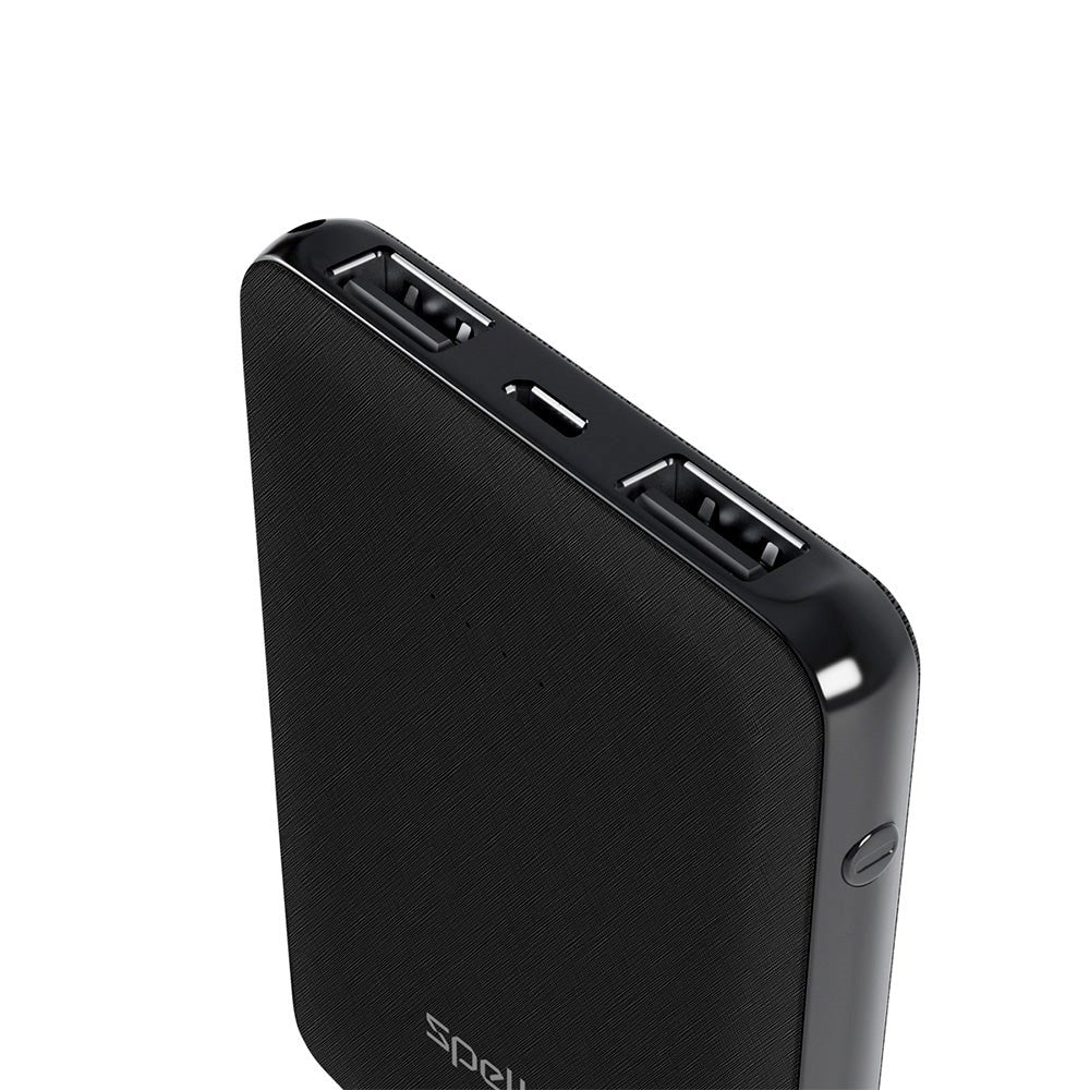 Spello Powerbank 10W m. 2 x USB-A - 5.000 mAh - Sort