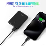 Spello Powerbank 10W m. 2 x USB-A - 5.000 mAh - Sort